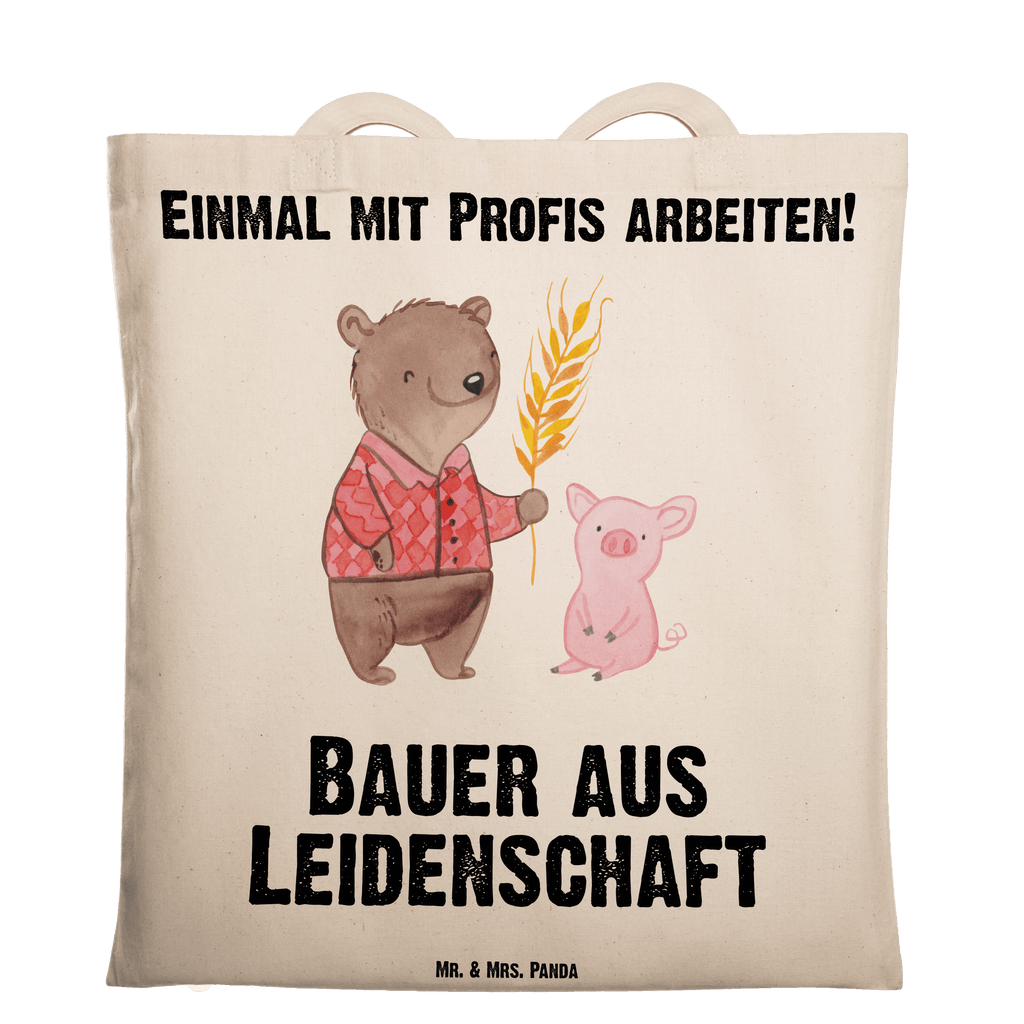 Tragetasche Bauer aus Leidenschaft Beuteltasche, Beutel, Einkaufstasche, Jutebeutel, Stoffbeutel, Tasche, Shopper, Umhängetasche, Strandtasche, Schultertasche, Stofftasche, Tragetasche, Badetasche, Jutetasche, Einkaufstüte, Laptoptasche, Beruf, Ausbildung, Jubiläum, Abschied, Rente, Kollege, Kollegin, Geschenk, Schenken, Arbeitskollege, Mitarbeiter, Firma, Danke, Dankeschön, Landwirt; Bauer, Tierwirt, Agronom, Farmer, Bauernhof