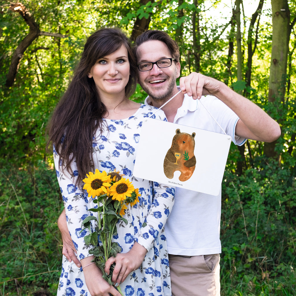 Deko Schild Konfirmation-Bär Dekoschild, Deko Schild, Schild, Tür Schild, Türschild, Holzschild, Wandschild, Wanddeko, Bär, Teddy, Teddybär, Konfirmation, Kirche, evangelisch, Gottesdienst