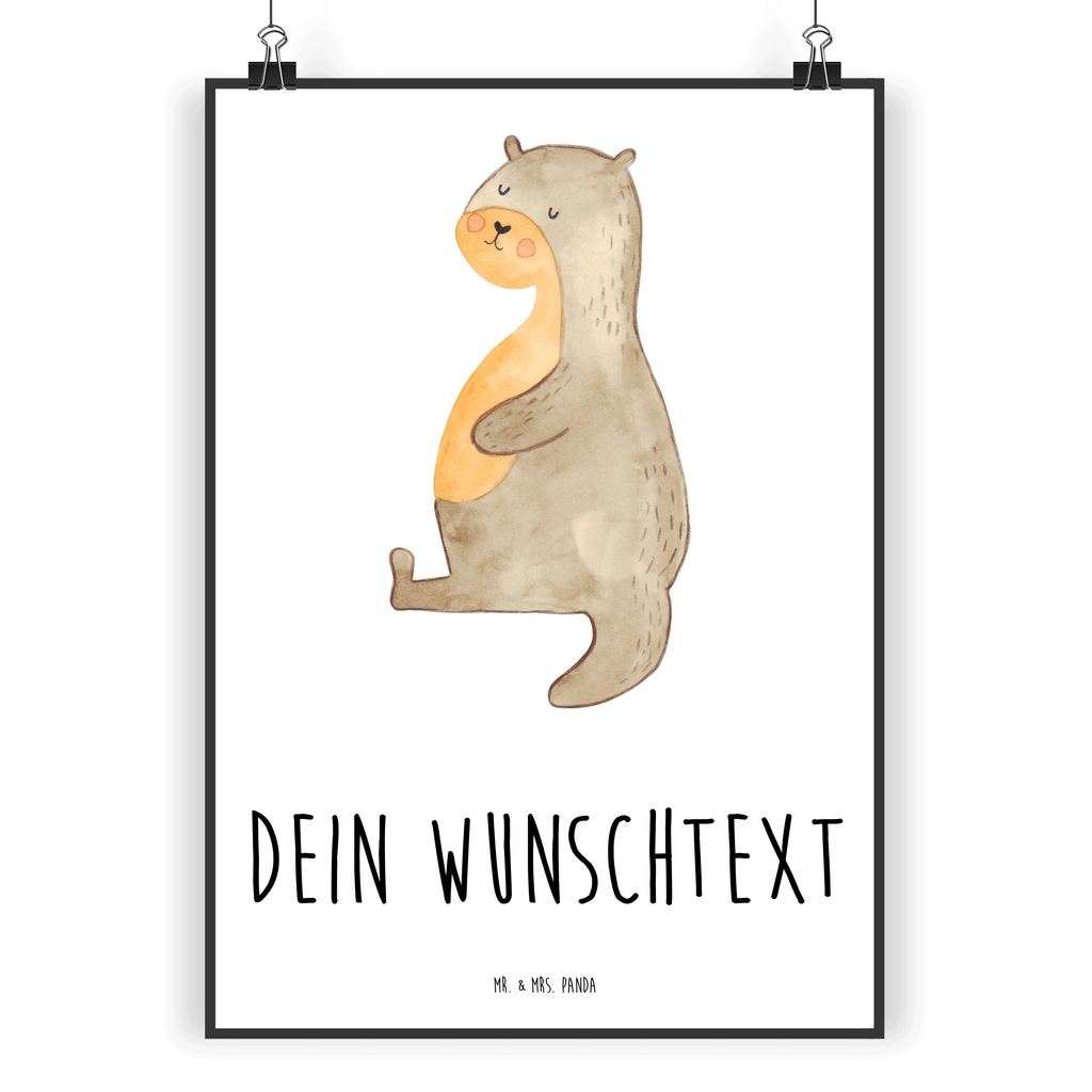 Personalisiertes Poster Otter Bauch