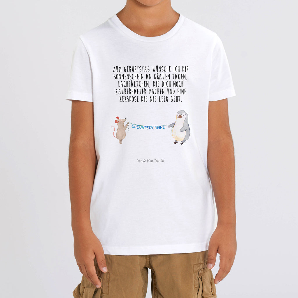 Organic Kinder T-Shirt Maus Pinguin Geburtstag Kinder T-Shirt, Kinder T-Shirt Mädchen, Kinder T-Shirt Jungen, Geburtstag, Geburtstagsgeschenk, Geschenk, Maus, Pinguin, Geburtstage, Happy Birthday, Geburtstagsfeier