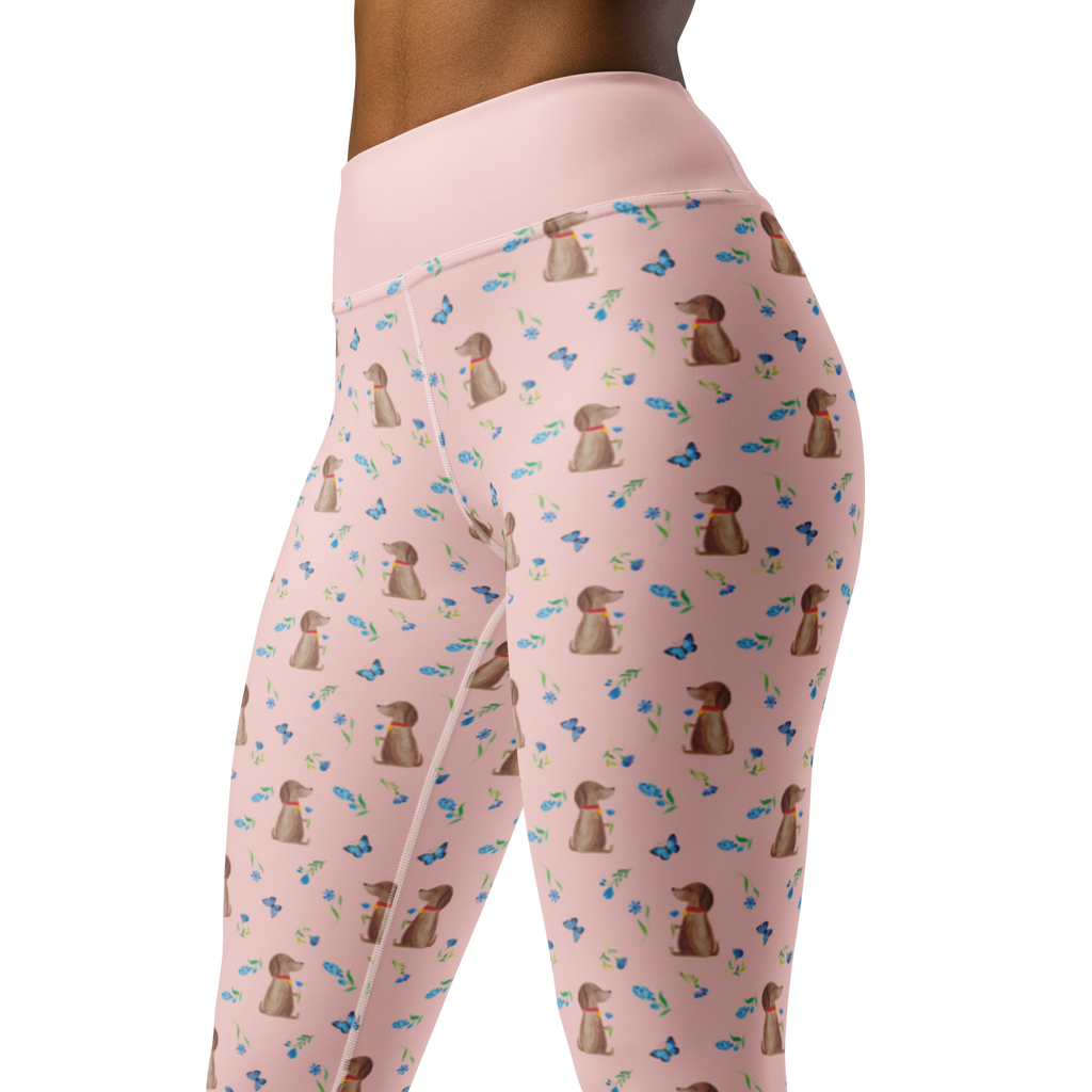 Yogahose Hund Blume Muster Yogapants, Yogaleggings, Yogaleggins, Yogahose Damen, Yogahose, Frauen, Yogahose Mädchen, Yogahose Kinder, Yogahose Herren, Yogahose Männer, Hund, Hundemotiv, Haustier, Hunderasse, Tierliebhaber, Hundebesitzer, Sprüche, Hunde, Frauchen, Hundeliebe