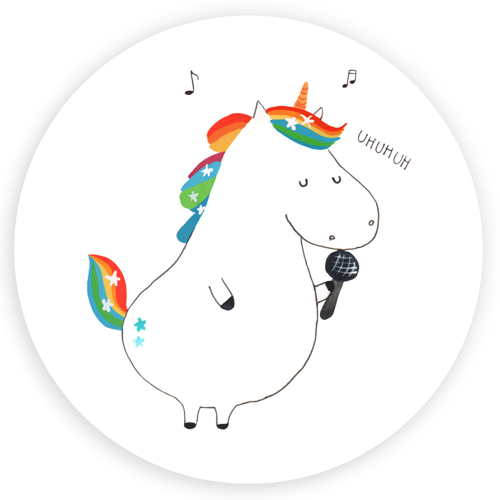 Rund Aufkleber Einhorn Sänger Sticker, Aufkleber, Etikett, Einhorn, Einhörner, Einhorn Deko, Pegasus, Unicorn, Glitzer, Konfetti, Party, Geburtstag, Feier, Fest, Disco, Sängerin, Sänger, Freundin