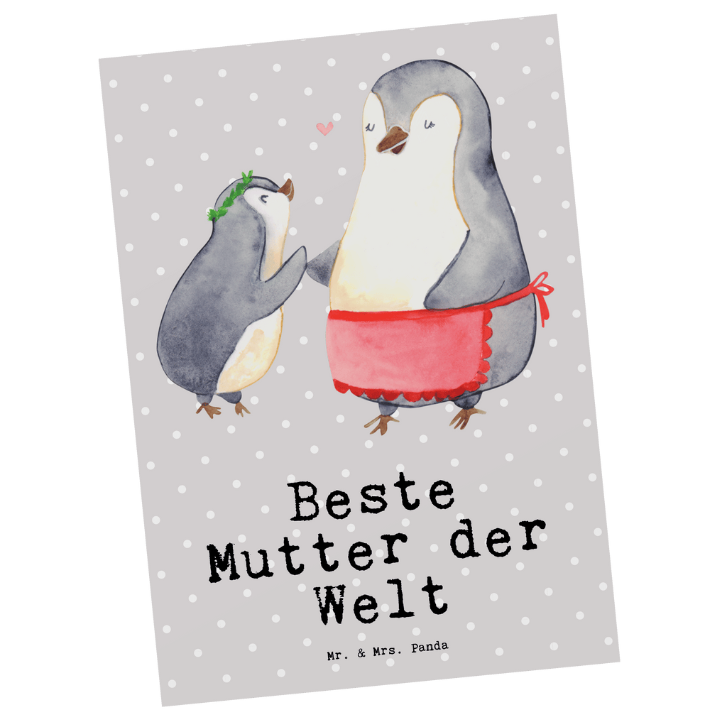 Postkarte Pinguin Beste Mutter der Welt Postkarte, Karte, Geschenkkarte, Grußkarte, Einladung, Ansichtskarte, Geburtstagskarte, Einladungskarte, Dankeskarte, Ansichtskarten, Einladung Geburtstag, Einladungskarten Geburtstag, für, Dankeschön, Geschenk, Schenken, Geburtstag, Geburtstagsgeschenk, Geschenkidee, Danke, Bedanken, Mitbringsel, Freude machen, Geschenktipp, Mama, Mami, Mutter, Muttertag, Mutti, Ma, Tochter, Sohn, Beste Mama, Beste, Supermama