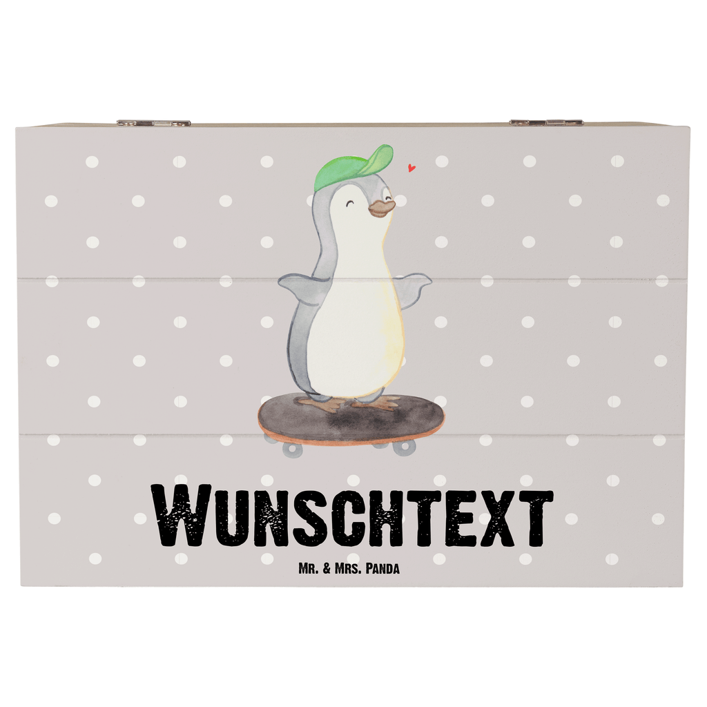 Personalisierte Holzkiste Pinguin Skateboarden Holzkiste mit Namen, Kiste mit Namen, Schatzkiste mit Namen, Truhe mit Namen, Schatulle mit Namen, Erinnerungsbox mit Namen, Erinnerungskiste, mit Namen, Dekokiste mit Namen, Aufbewahrungsbox mit Namen, Holzkiste Personalisiert, Kiste Personalisiert, Schatzkiste Personalisiert, Truhe Personalisiert, Schatulle Personalisiert, Erinnerungsbox Personalisiert, Erinnerungskiste Personalisiert, Dekokiste Personalisiert, Aufbewahrungsbox Personalisiert, Geschenkbox personalisiert, GEschenkdose personalisiert, Geschenk, Sport, Sportart, Hobby, Schenken, Danke, Dankeschön, Auszeichnung, Gewinn, Sportler, Skateboarden, Skateboard fahren, Skaten, Skateboard, Skateplatz