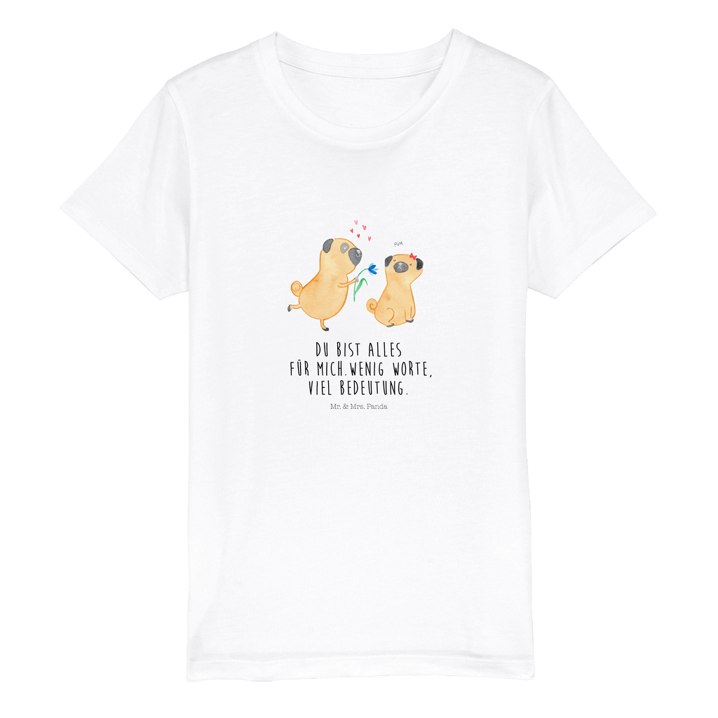 Organic Kinder T-Shirt Mops Verliebt Kinder T-Shirt, Kinder T-Shirt Mädchen, Kinder T-Shirt Jungen, Hund, Hundemotiv, Haustier, Hunderasse, Tierliebhaber, Hundebesitzer, Sprüche, Mops, Möpse, Hundeliebe, verliebt, Liebe, Liebesspruch. Verlobt, Geschenk Freund, Partner