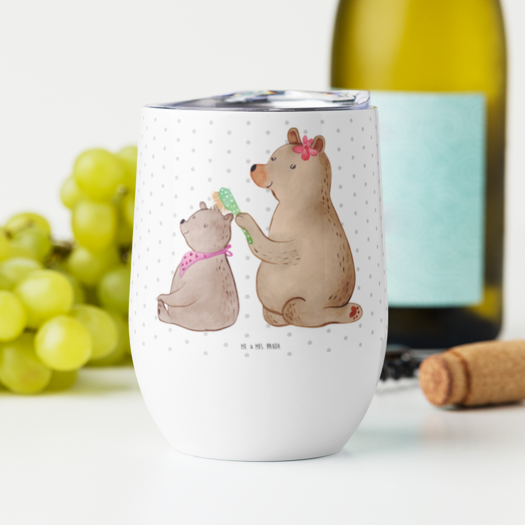 Weinbecher Bär mit Kind Weinbecher, Glühwein Becher, Heißgetränke, Trinkbecher, Weinkelch, Weingläser, hochwertiger Weinbecher, Weinbecher Reisen, Weinbecher unterwegs, Thermobecher, Glühweinbecher, Familie, Vatertag, Muttertag, Bruder, Schwester, Mama, Papa, Oma, Opa, Geschenk, Mutti, Mutter