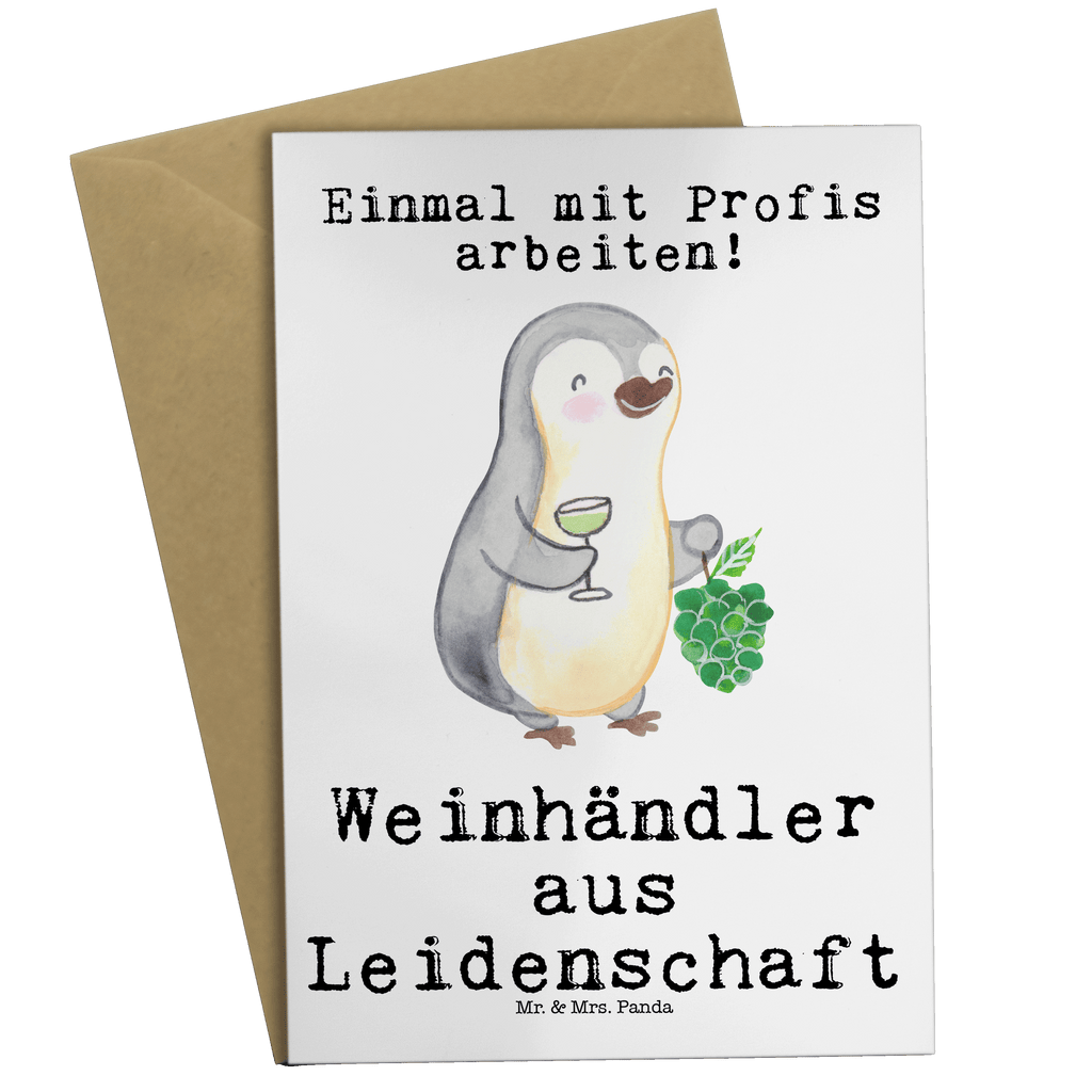 Grußkarte Weinhändler aus Leidenschaft Grußkarte, Klappkarte, Einladungskarte, Glückwunschkarte, Hochzeitskarte, Geburtstagskarte, Karte, Ansichtskarten, Beruf, Ausbildung, Jubiläum, Abschied, Rente, Kollege, Kollegin, Geschenk, Schenken, Arbeitskollege, Mitarbeiter, Firma, Danke, Dankeschön