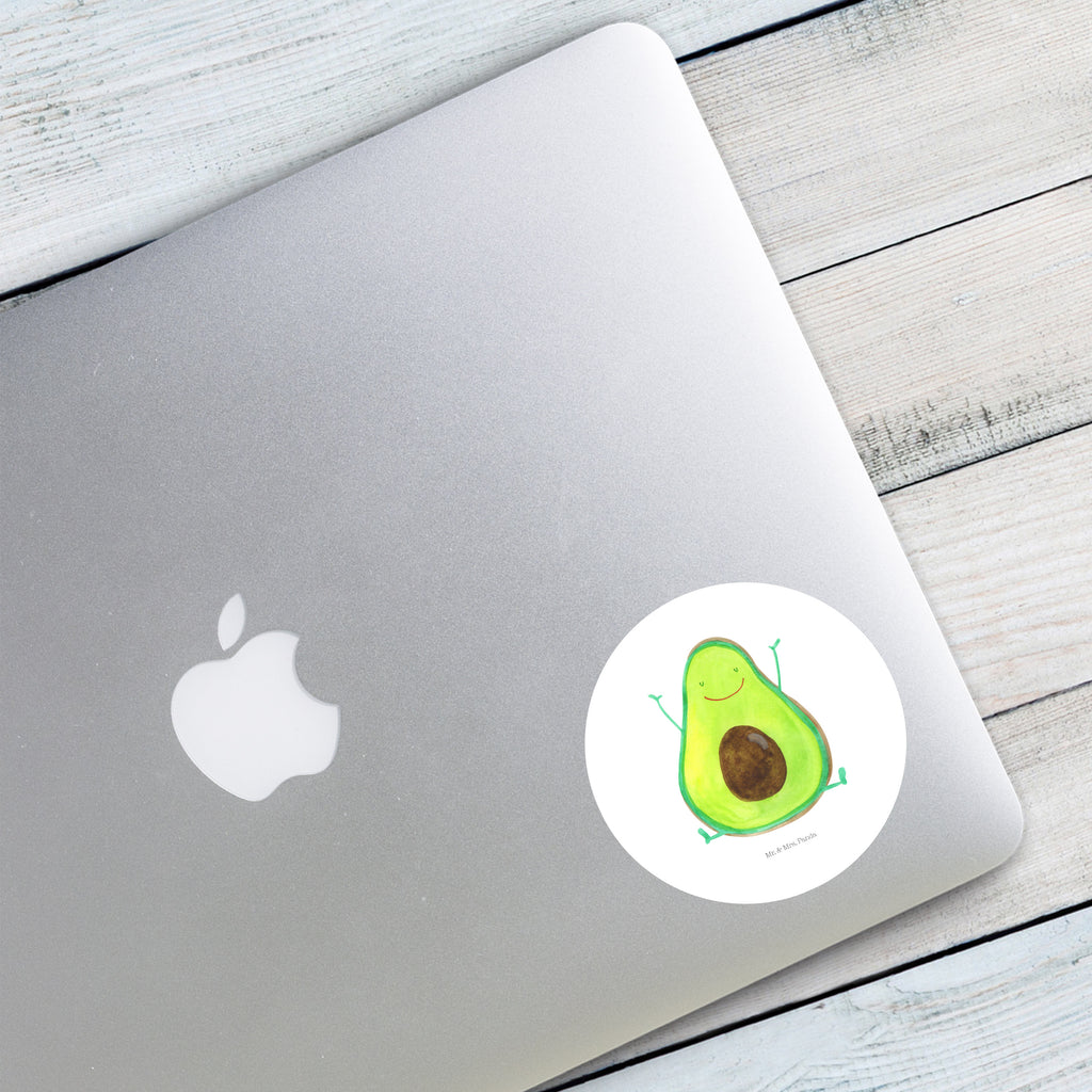 Rund Aufkleber Avocado Glücklich Sticker, Aufkleber, Etikett, Avocado, Veggie, Vegan, Gesund, Chaos