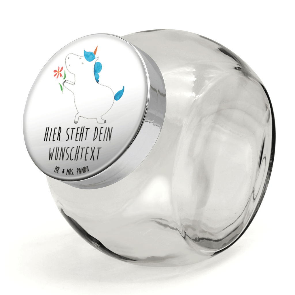 Personalisiertes Bonbonglas Einhorn Blume Vorratsdose, Vorratsbehälter, Süßigkeitenglas, Süßigkeitendose, Kaffeedose, Müslidose, Teedose, Keksbehälter, Keksedose, Glasdose, Glasbälter, Vorratsglas, Küchenbehälter, Aufbewahrungsdose, Aufbewahungsglas, Gewürzdose, Küchenorganizer, Snackdose, Einhorn, Einhörner, Einhorn Deko, Unicorn, Liebe, Liebesbeweis, Antrag, Heiratsantrag, Verlobung, Ehepaar, Pärchen, Partner, Freund, Freundin, Ehe, heiraten