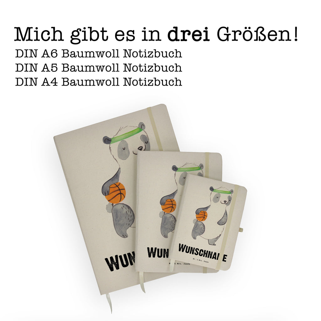 DIN A4 Personalisiertes Notizbuch Panda Basketball Personalisiertes Notizbuch, Notizbuch mit Namen, Notizbuch bedrucken, Personalisierung, Namensbuch, Namen, Geschenk, Sport, Sportart, Hobby, Schenken, Danke, Dankeschön, Auszeichnung, Gewinn, Sportler, Basketball, Basketball Verein, Basketball Verband, Basketballplatz