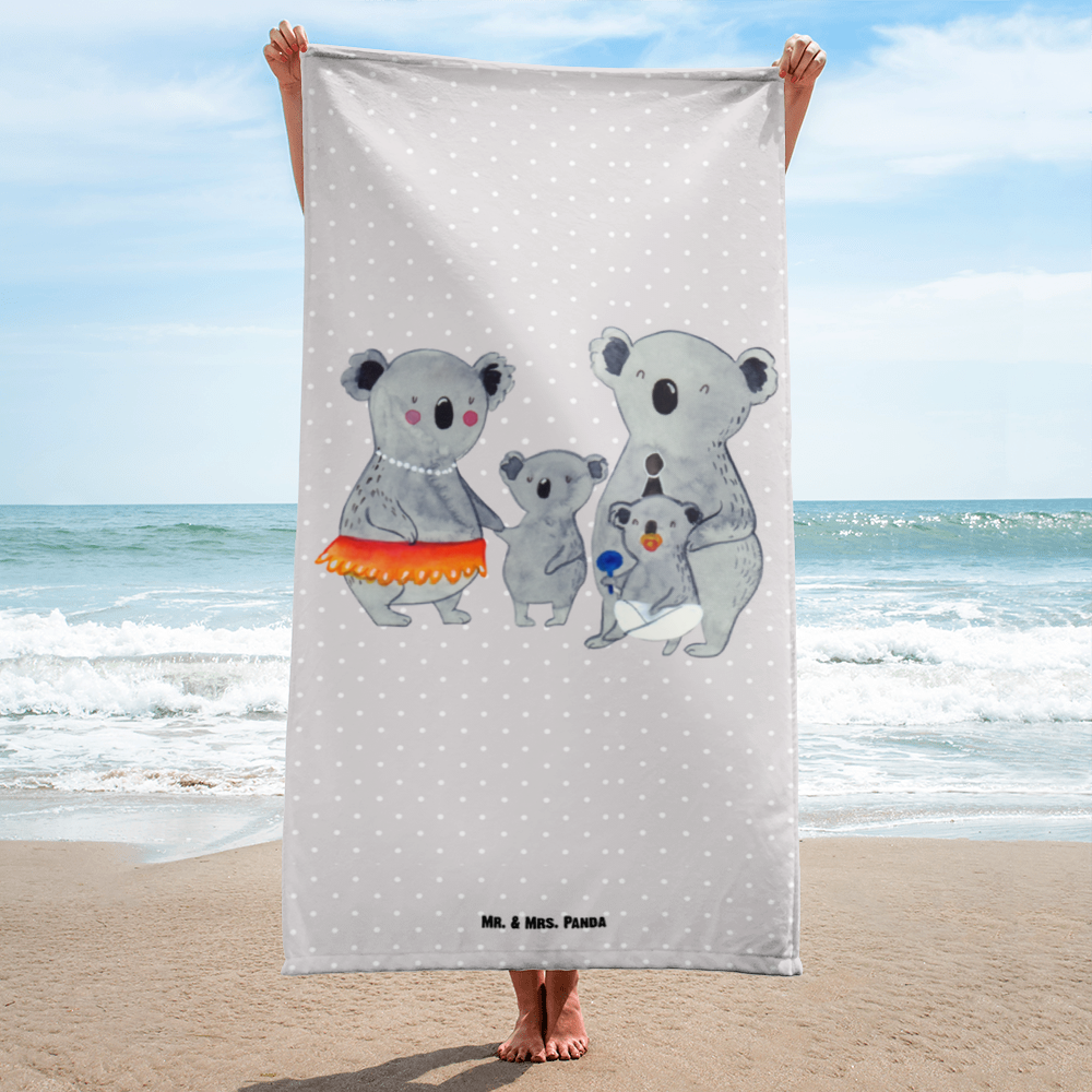 XL Badehandtuch Koala Familie Handtuch, Badetuch, Duschtuch, Strandtuch, Saunatuch, Familie, Vatertag, Muttertag, Bruder, Schwester, Mama, Papa, Oma, Opa, Koala, Koalas, Family, Kinder, Geschwister, Familienleben