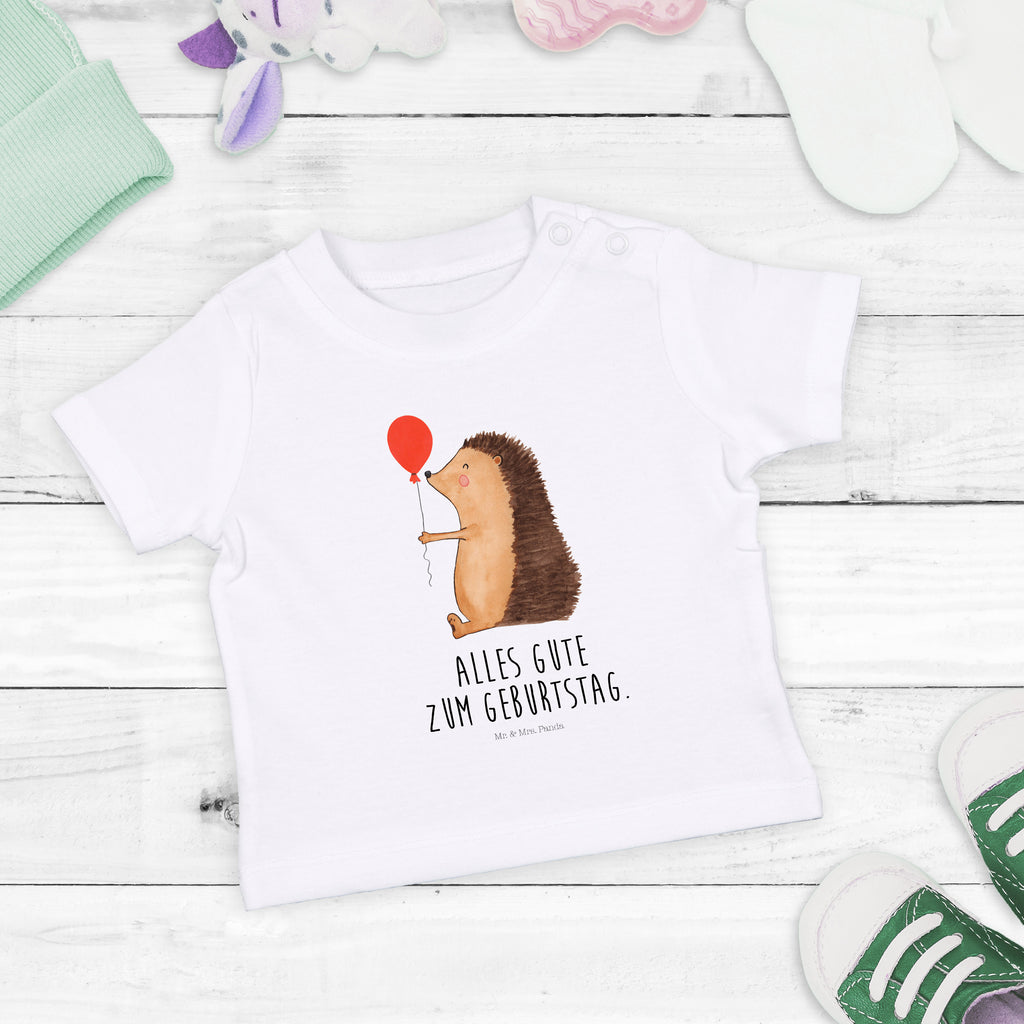 Organic Baby Shirt Igel Luftballon Baby T-Shirt, Jungen Baby T-Shirt, Mädchen Baby T-Shirt, Shirt, Tiermotive, Gute Laune, lustige Sprüche, Tiere, Igel, Geburtstag, Herzlichen Glückwunsch, Glückwunsch, Geburtstagskind, Ballon, Happy Birthday