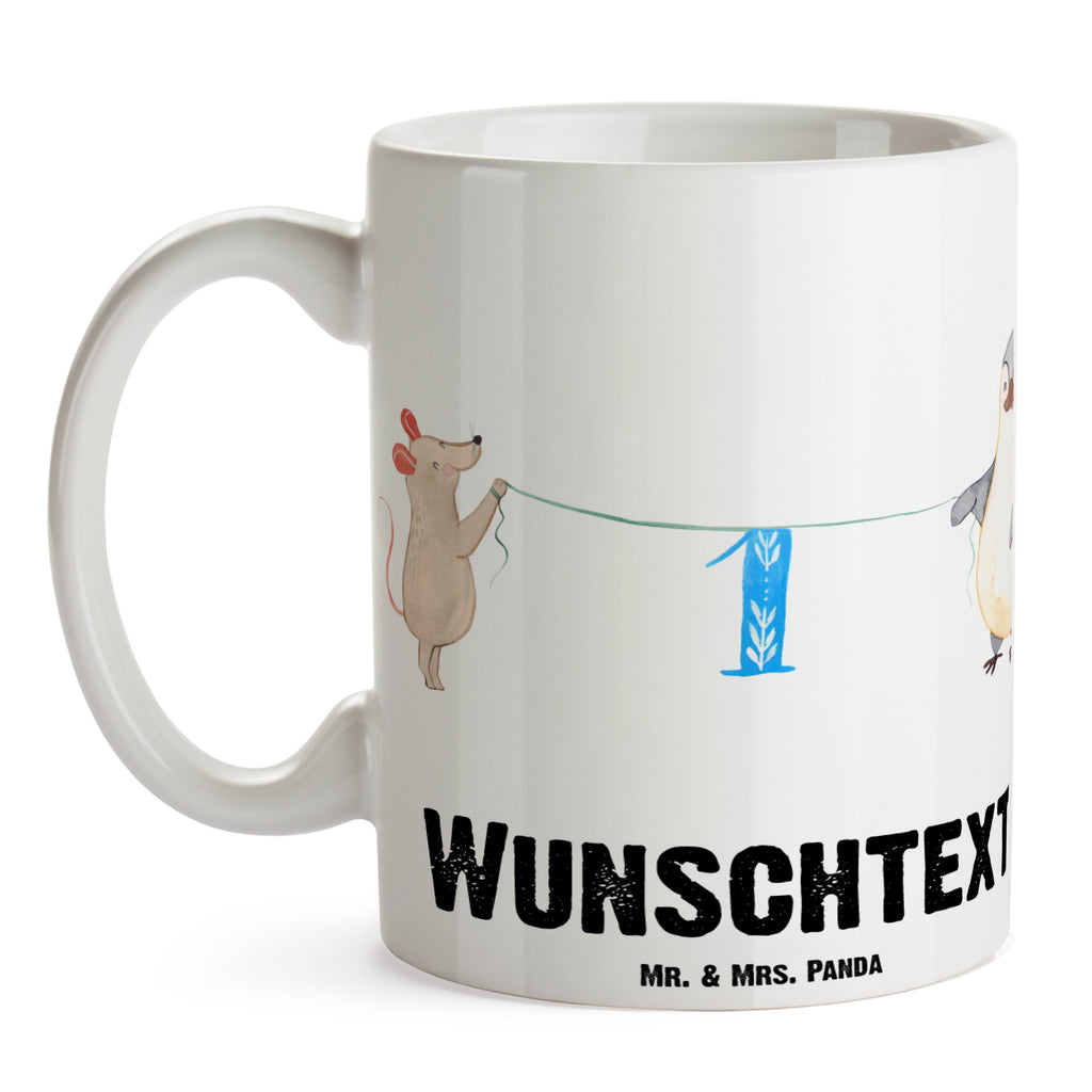 Personalisierte Tasse 1. Geburtstag Maus Pinguin Personalisierte Tasse, Namenstasse, Wunschname, Personalisiert, Tasse, Namen, Drucken, Tasse mit Namen, Geburtstag, Geburtstagsgeschenk, Geschenk, Party, Feiern, Torte, Kuchen