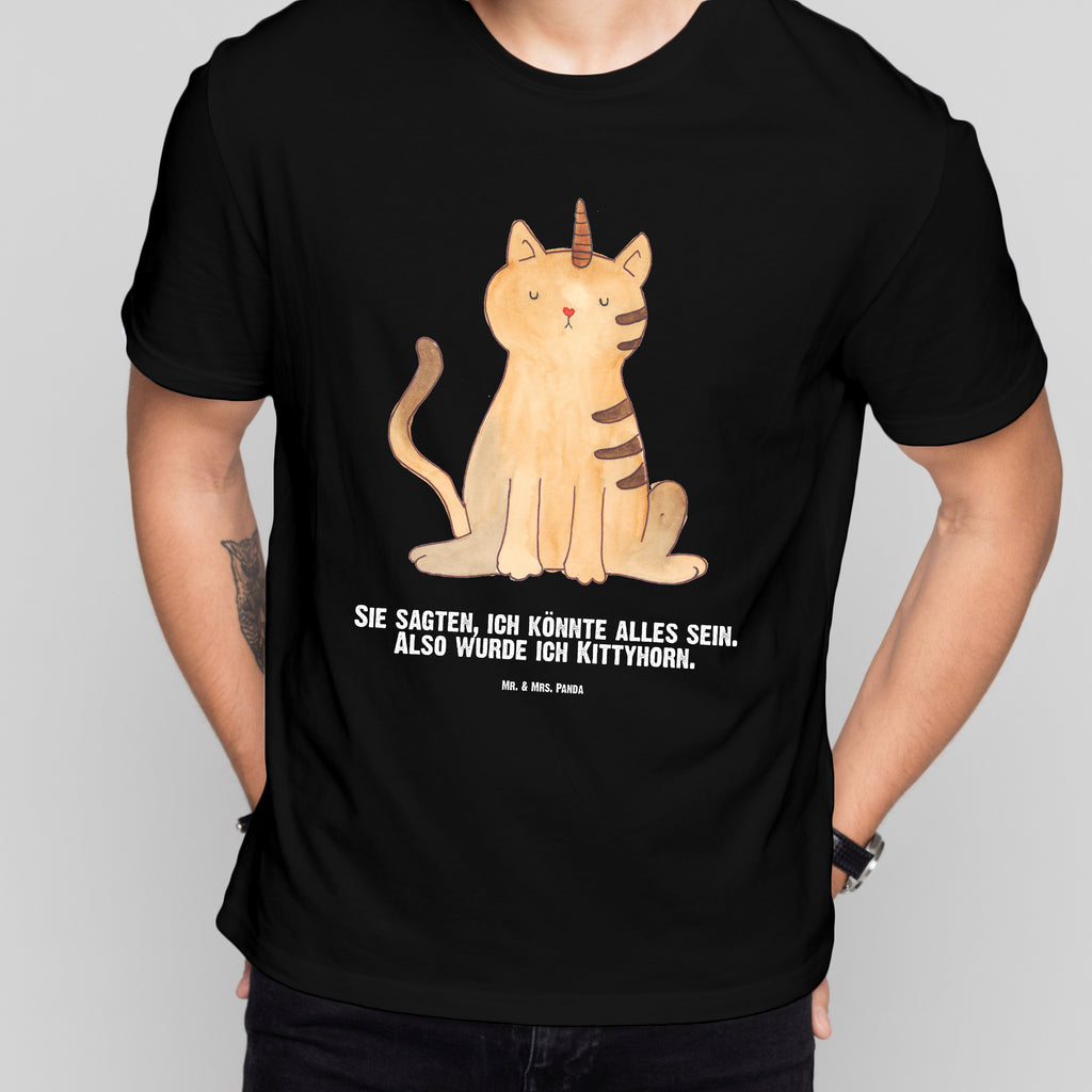 Personalisiertes T-Shirt Einhorn Katze T-Shirt Personalisiert, T-Shirt mit Namen, T-Shirt mit Aufruck, Männer, Frauen, Wunschtext, Bedrucken, Einhorn, Einhörner, Einhorn Deko, Pegasus, Unicorn, Katzer, Mieze, Regenbogen, Glitzer, Einhornpower, Erwachsenwerden, Katze, Katzenhorn, Einhornkatze, Kittyhorn