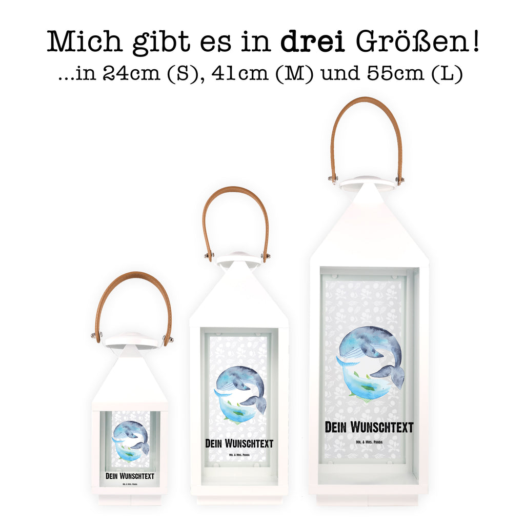 Personalisierte Deko Laterne Walfisch & Thunfisch Gartenlampe, Gartenleuchte, Gartendekoration, Gartenlicht, Laterne kleine Laternen, XXL Laternen, Laterne groß, Tiermotive, Gute Laune, lustige Sprüche, Tiere, Wal, Wahl, Tunfisch, Wortwitz lustig, Spruch lustig, Flachwitz, Witz, Spruch des Tages, Flachwitz Geschenk