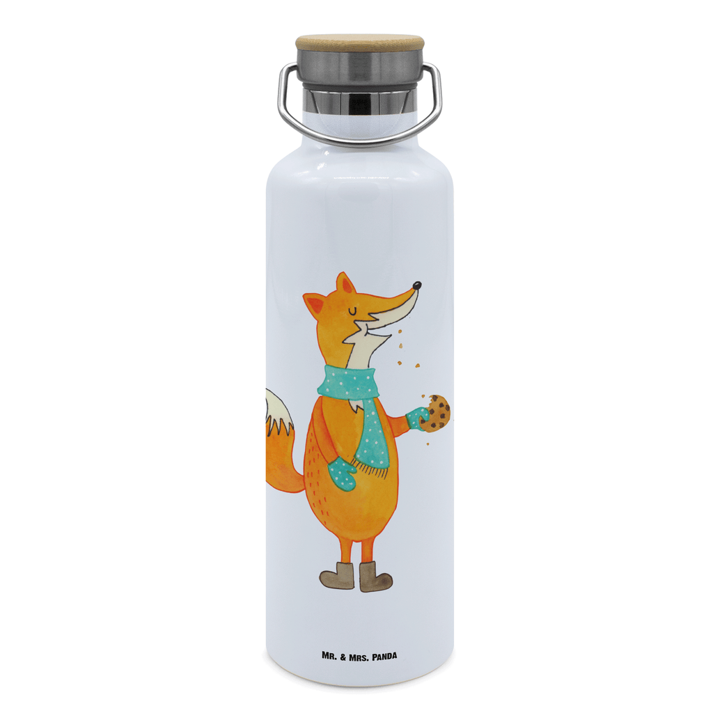 Trinkflasche Fuchs Keks Thermosflasche, Isolierflasche, Edelstahl, Trinkflasche, isoliert, Wamrhaltefunktion, Sportflasche, Flasche zum Sport, Sportlerflasche, Fuchs, Füchse, Backen Spruch, Kekse, Winter, Weihnachtszeit, Plätzchen, Liebe, Küche Deko