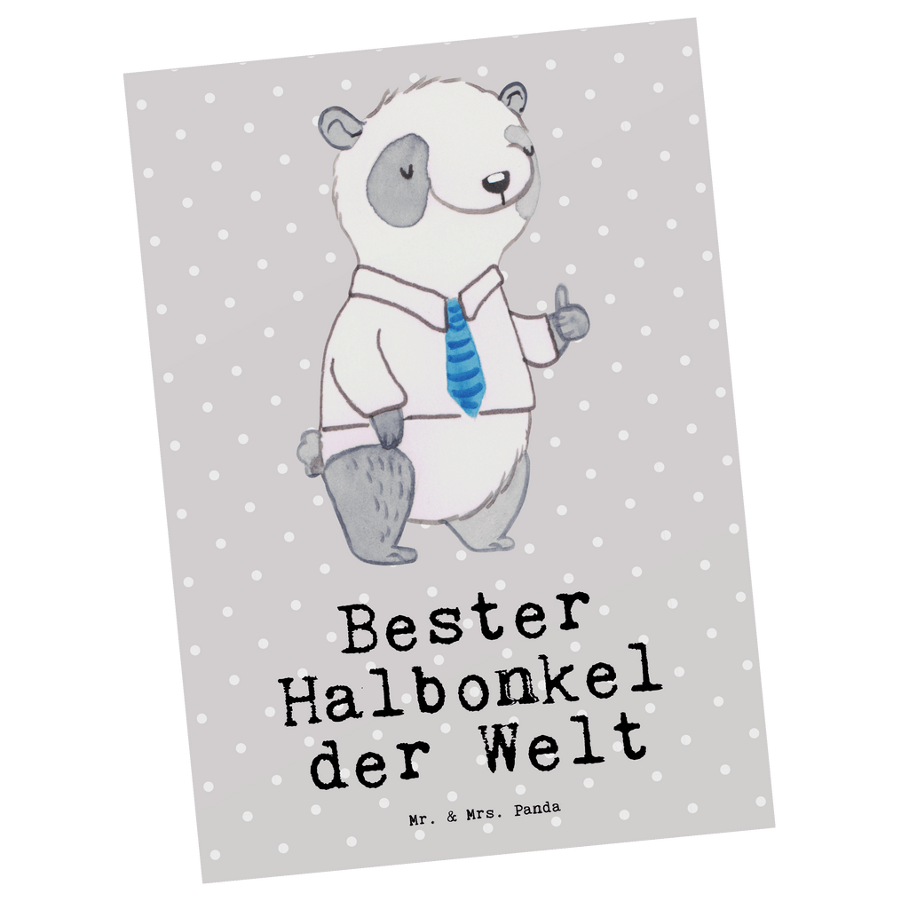 Postkarte Panda Bester Halbonkel der Welt Postkarte, Karte, Geschenkkarte, Grußkarte, Einladung, Ansichtskarte, Geburtstagskarte, Einladungskarte, Dankeskarte, Ansichtskarten, Einladung Geburtstag, Einladungskarten Geburtstag, für, Dankeschön, Geschenk, Schenken, Geburtstag, Geburtstagsgeschenk, Geschenkidee, Danke, Bedanken, Mitbringsel, Freude machen, Geschenktipp, Onkel, bester Onkel, Halbonkel, Stiefonkel, Stief, Stiefgeschwister, Familie, Kleinigkeit