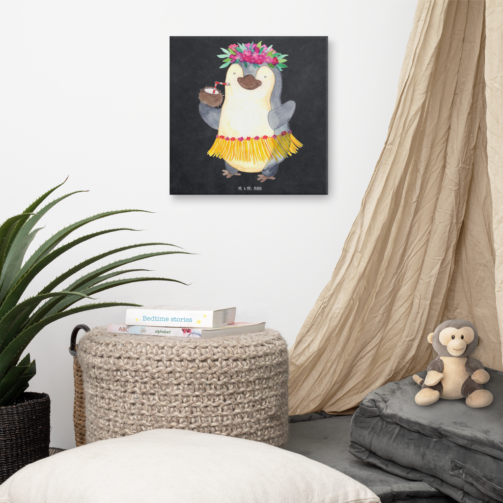 Leinwand Bild Pinguin Kokosnuss Leinwand, Bild, Kunstdruck, Wanddeko, Dekoration, Pinguin, Aloha, Hawaii, Urlaub, Kokosnuss, Pinguine