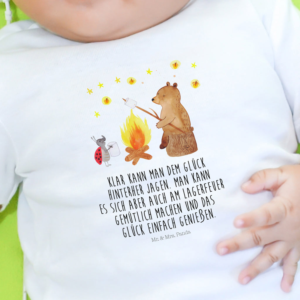 Organic Baby Shirt Bär & Marienkäfer Lagerfeuer Baby T-Shirt, Jungen Baby T-Shirt, Mädchen Baby T-Shirt, Shirt, Bär, Teddy, Teddybär, Lagerfeuer