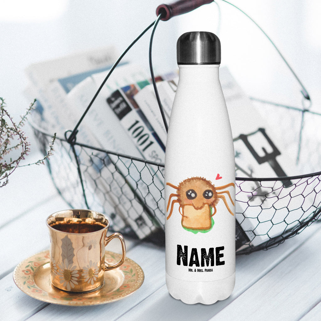 Personalisierte Thermosflasche Spinne Agathe Sandwich Personalisierte Isolierflasche, Personalisierte Thermoflasche, Personalisierte Trinkflasche, Trinkflasche Mit Namen, Wunschname, Bedrucken, Namensflasche, Spinne Agathe, Spinne, Agathe, Videos, Merchandise, Glück, Mut, Hungrig, Verfressen, Lebensfreude, Alles wird gut, Hunger