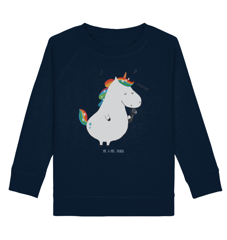 Organic Kinder Pullover Einhorn Sänger Kinder Pullover, Kinder Sweatshirt, Jungen, Mädchen, Einhorn, Einhörner, Einhorn Deko, Pegasus, Unicorn, Glitzer, Konfetti, Party, Geburtstag, Feier, Fest, Disco, Sängerin, Sänger, Freundin