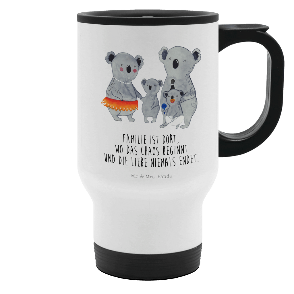 Thermobecher Koala Familie Thermobecher, To Go Becher, Thermotasse, Kaffeebecher, Isolierbecher, Thermobecher To Go, Warmhaltetasse, Edelstahlbecher, Reisebecher, Tasse mit Deckel, Thermobecher für 400 ml, Kaffeetasse zum Mitnehmen, Tasse zum Mitnehmen, Spülmaschinenfest, Familie, Vatertag, Muttertag, Bruder, Schwester, Mama, Papa, Oma, Opa, Koala, Koalas, Family, Kinder, Geschwister, Familienleben