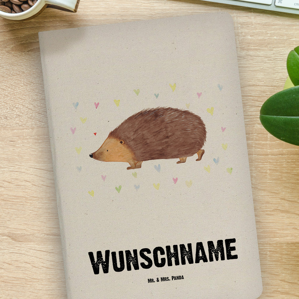 DIN A4 Personalisiertes Notizbuch Igel Herzen Personalisiertes Notizbuch, Notizbuch mit Namen, Notizbuch bedrucken, Personalisierung, Namensbuch, Namen, Tiermotive, Gute Laune, lustige Sprüche, Tiere, Liebe, Herz, Herzen, Igel, Vertrauen, Kuss, Leben