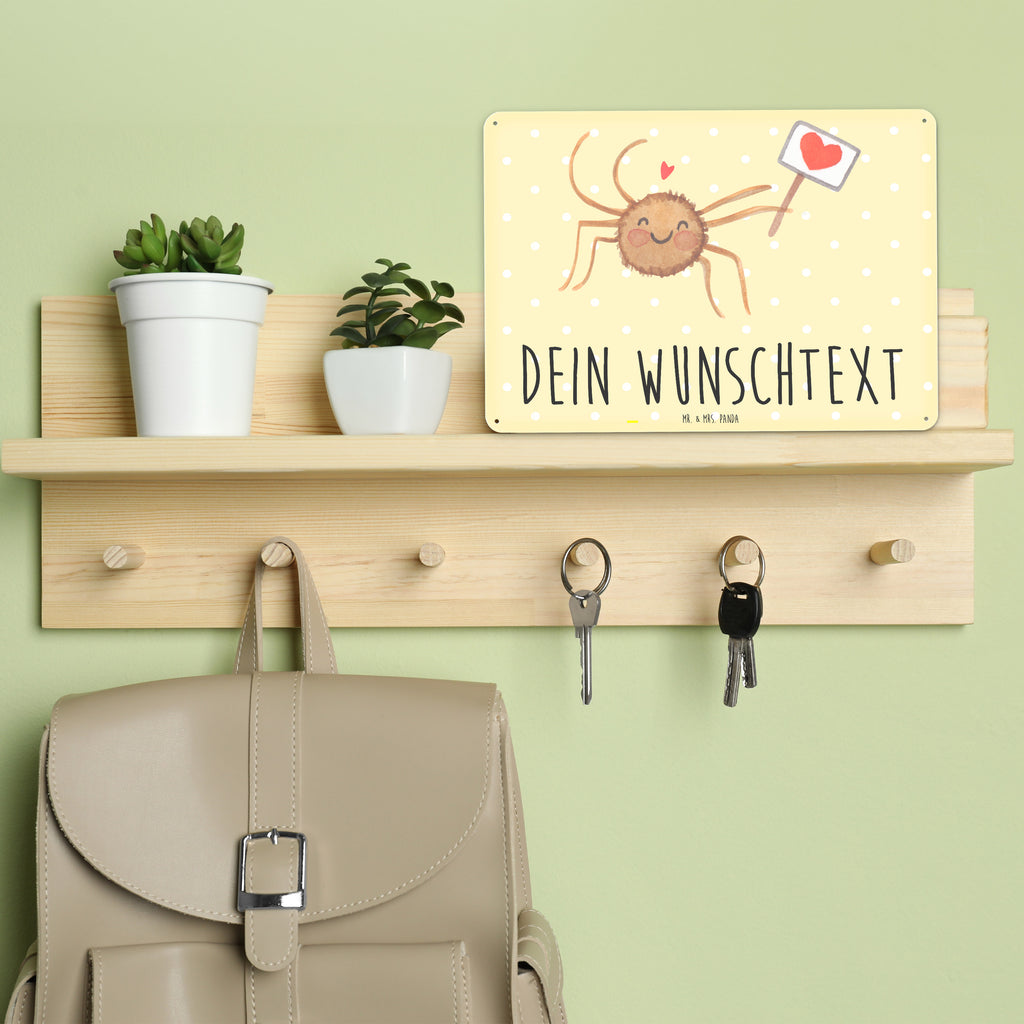 Personalisiertes Blechschild Spinne Agathe Motivation Blechschild, Metallschild, Geschenk Schild, Schild, Magnet-Metall-Schild, Deko Schild, Wandschild, Wand-Dekoration, Türschild, Spinne Agathe, Spinne, Agathe, Videos, Merchandise, Motivation, Glück, Liebe, Vertrauen, Dankeschön