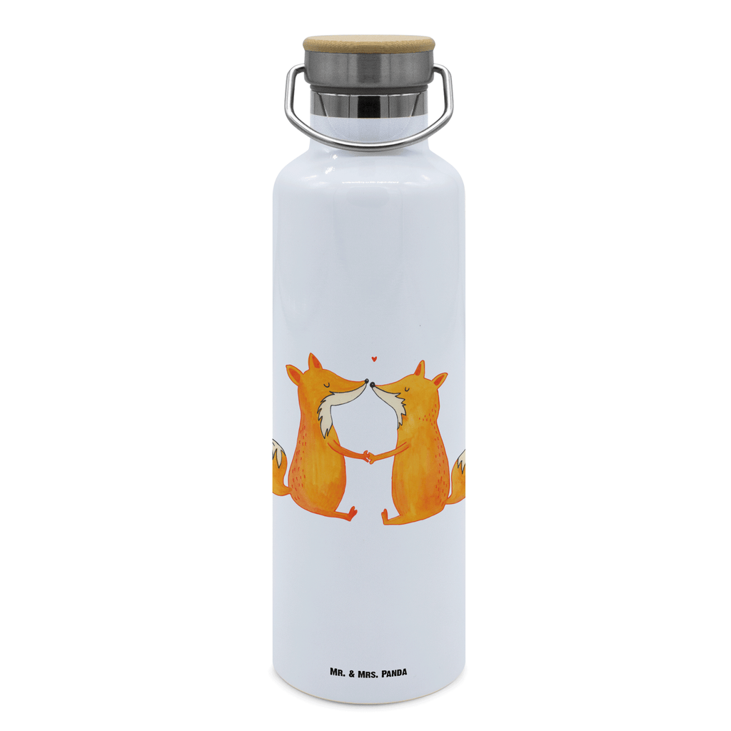 Trinkflasche Füchse Liebe Thermosflasche, Isolierflasche, Edelstahl, Trinkflasche, isoliert, Wamrhaltefunktion, Sportflasche, Flasche zum Sport, Sportlerflasche, Fuchs, Füchse, Fox, Liebe, Liebespaar, Paar, Partner, Freundin, Freund, Ehe, Verlobte, Ehemann, Ehefrau, Liebesbeweis