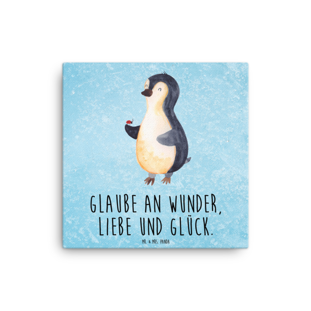 Leinwand Bild Pinguin Marienkäfer Leinwand, Bild, Kunstdruck, Wanddeko, Dekoration, Pinguin, Pinguine, Marienkäfer, Liebe, Wunder, Glück, Freude, Lebensfreude