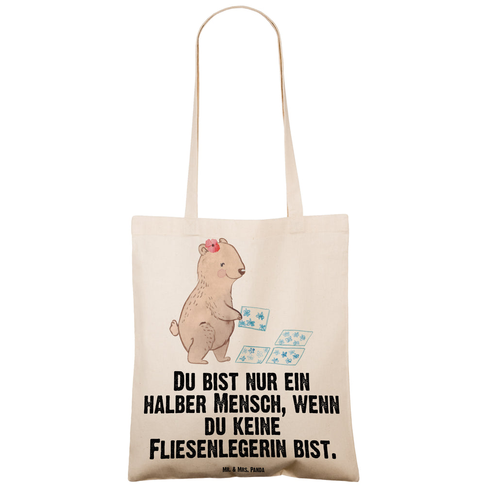 Tragetasche Fliesenlegerin mit Herz Beuteltasche, Beutel, Einkaufstasche, Jutebeutel, Stoffbeutel, Tasche, Shopper, Umhängetasche, Strandtasche, Schultertasche, Stofftasche, Tragetasche, Badetasche, Jutetasche, Einkaufstüte, Laptoptasche, Beruf, Ausbildung, Jubiläum, Abschied, Rente, Kollege, Kollegin, Geschenk, Schenken, Arbeitskollege, Mitarbeiter, Firma, Danke, Dankeschön, Fliesenlegerin, Gesellenprüfung, Fliesenlegermeisterin, Fliesenlegerbetrieb, Fliesenfachhandel, Handwerk