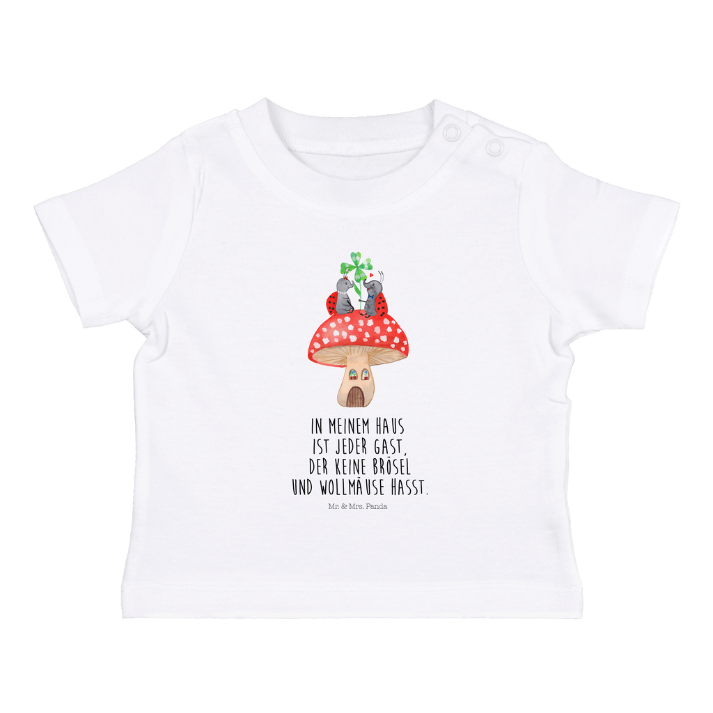 Organic Baby Shirt Marienkäfer Fliegenpilz Baby T-Shirt, Jungen Baby T-Shirt, Mädchen Baby T-Shirt, Shirt, Tiermotive, Gute Laune, lustige Sprüche, Tiere, Haus, Wohnung, zuhause, Fliegenpilz, Marienkäfer, Fleigenpilzhaus