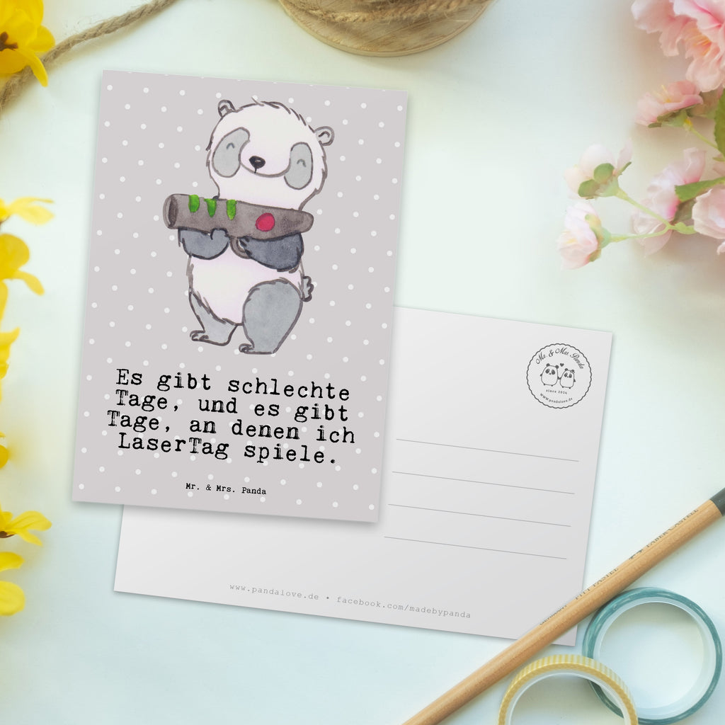 Postkarte Panda LaserTag Tage Postkarte, Karte, Geschenkkarte, Grußkarte, Einladung, Ansichtskarte, Geburtstagskarte, Einladungskarte, Dankeskarte, Ansichtskarten, Einladung Geburtstag, Einladungskarten Geburtstag, Geschenk, Sport, Sportart, Hobby, Schenken, Danke, Dankeschön, Auszeichnung, Gewinn, Sportler, Lasertag, Lasergame Zentrum, Laser Tag Party