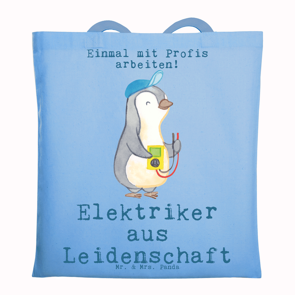 Tragetasche Elektriker aus Leidenschaft Beuteltasche, Beutel, Einkaufstasche, Jutebeutel, Stoffbeutel, Tasche, Shopper, Umhängetasche, Strandtasche, Schultertasche, Stofftasche, Tragetasche, Badetasche, Jutetasche, Einkaufstüte, Laptoptasche, Beruf, Ausbildung, Jubiläum, Abschied, Rente, Kollege, Kollegin, Geschenk, Schenken, Arbeitskollege, Mitarbeiter, Firma, Danke, Dankeschön, Elektriker, Elektronmonteur, Elektrotechniker, Elektroinstallateur, Elektromeister, Gesellenprüfung