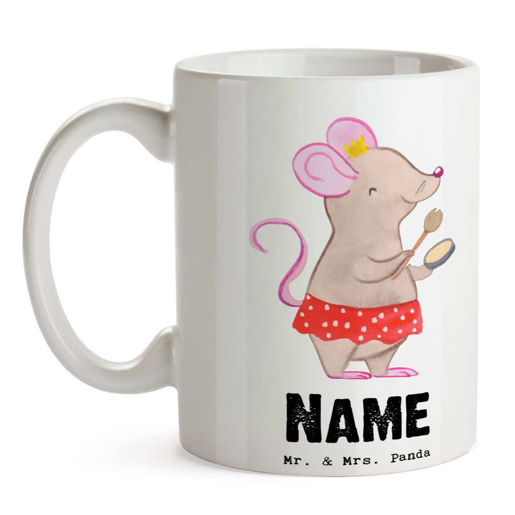 Personalisierte Tasse Visagistin mit Herz Personalisierte Tasse, Namenstasse, Wunschname, Personalisiert, Tasse, Namen, Drucken, Tasse mit Namen, Beruf, Ausbildung, Jubiläum, Abschied, Rente, Kollege, Kollegin, Geschenk, Schenken, Arbeitskollege, Mitarbeiter, Firma, Danke, Dankeschön, Kosmetikerin, Make Up Artist, Maskenbildnerin, Visagistin, Beauty Salon, Kosmetikstudio, Eröffnung