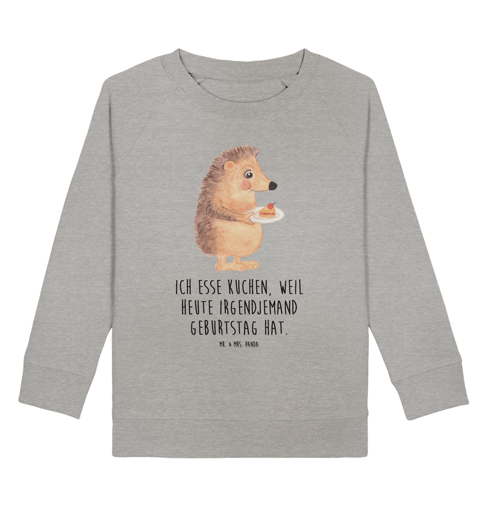 Organic Kinder Pullover Igel mit Kuchenstück Kinder Pullover, Kinder Sweatshirt, Jungen, Mädchen, Tiermotive, Gute Laune, lustige Sprüche, Tiere, Igel, Essen Spruch, Kuchen, Backen Geschenk, Kuchen backen, Einladung Party, Geburtstagskuchen, Torte