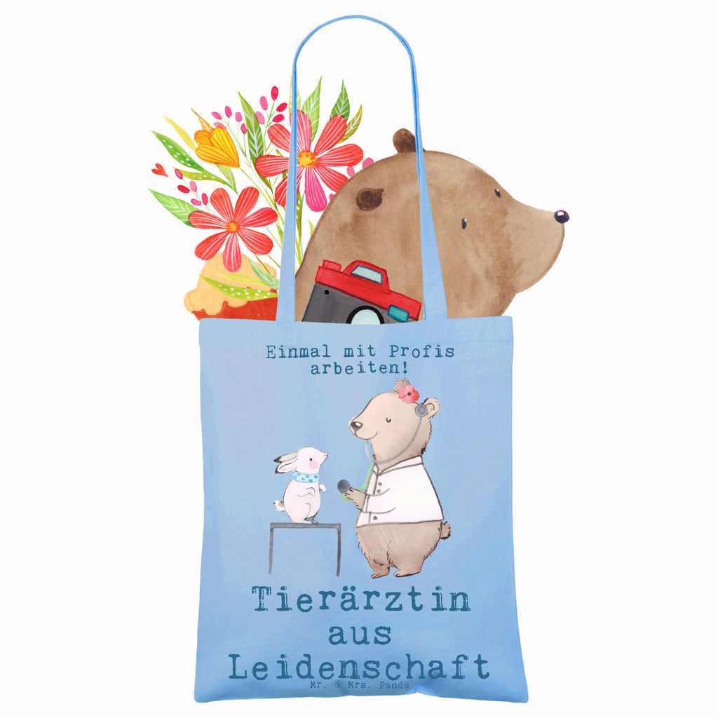 Tragetasche Tierärztin aus Leidenschaft Beuteltasche, Beutel, Einkaufstasche, Jutebeutel, Stoffbeutel, Tasche, Shopper, Umhängetasche, Strandtasche, Schultertasche, Stofftasche, Tragetasche, Badetasche, Jutetasche, Einkaufstüte, Laptoptasche, Beruf, Ausbildung, Jubiläum, Abschied, Rente, Kollege, Kollegin, Geschenk, Schenken, Arbeitskollege, Mitarbeiter, Firma, Danke, Dankeschön