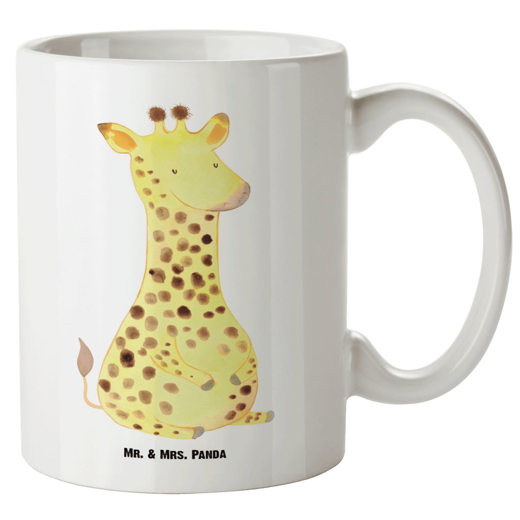 XL Tasse Giraffe Zufrieden XL Tasse, Große Tasse, Grosse Kaffeetasse, XL Becher, XL Teetasse, spülmaschinenfest, Jumbo Tasse, Groß, Afrika, Wildtiere, Giraffe, Zufrieden, Glück, Abenteuer