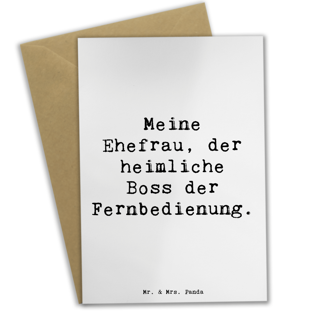 Grußkarte Spruch Ehefrau Boss Grußkarte, Klappkarte, Einladungskarte, Glückwunschkarte, Hochzeitskarte, Geburtstagskarte, Karte, Ansichtskarten, Familie, Vatertag, Muttertag, Bruder, Schwester, Mama, Papa, Oma, Opa