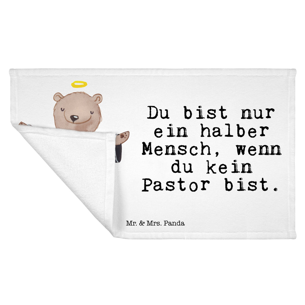 Handtuch Pastor mit Herz Gästetuch, Reisehandtuch, Sport Handtuch, Frottier, Kinder Handtuch, Beruf, Ausbildung, Jubiläum, Abschied, Rente, Kollege, Kollegin, Geschenk, Schenken, Arbeitskollege, Mitarbeiter, Firma, Danke, Dankeschön, Pastor, Diener Gottes<br />Geistlicher, Pfarrer, Prediger<br />Priester, Theologe, Kirche