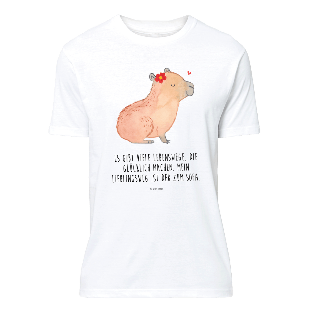 T-Shirt Standard Capybara Blume T-Shirt, Shirt, Tshirt, Lustiges T-Shirt, T-Shirt mit Spruch, Party, Junggesellenabschied, Jubiläum, Geburstag, Herrn, Damen, Männer, Frauen, Schlafshirt, Nachthemd, Sprüche, Tiermotive, Gute Laune, lustige Sprüche, Tiere, Capybara