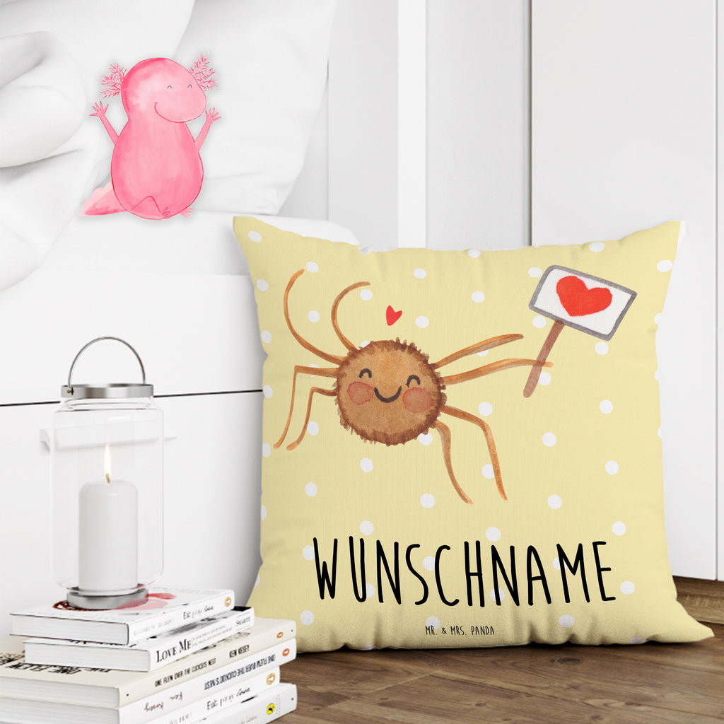 Personalisiertes Kissen Spinne Agathe Motivation Kissen, personalisiert, Name, Wunschname, bedrucken, Kopfkissen, Spinne Agathe, Spinne, Agathe, Videos, Merchandise, Motivation, Glück, Liebe, Vertrauen, Dankeschön