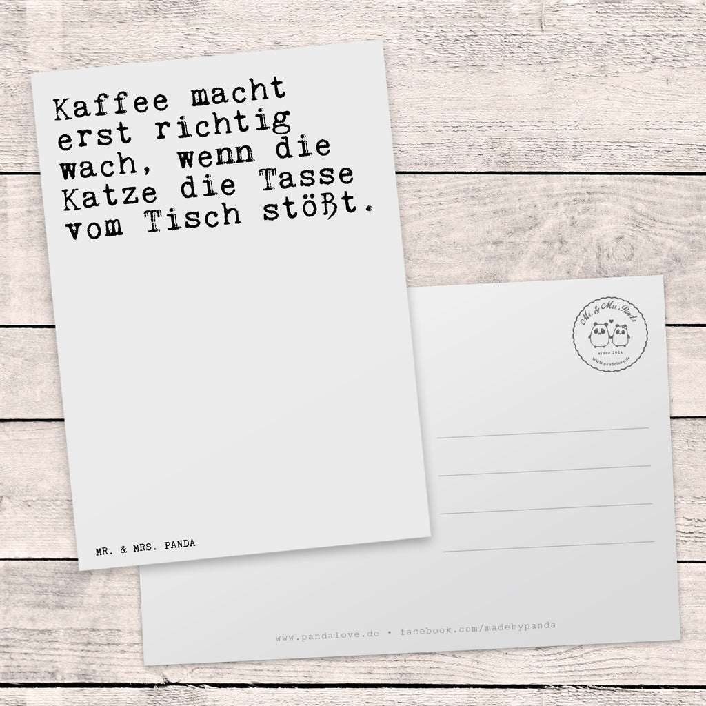 Postkarte Sprüche und Zitate Kaffee macht erst richtig wach, wenn die Katze die Tasse vom Tisch stößt. Postkarte, Karte, Geschenkkarte, Grußkarte, Einladung, Ansichtskarte, Geburtstagskarte, Einladungskarte, Dankeskarte, Ansichtskarten, Einladung Geburtstag, Einladungskarten Geburtstag, Spruch, Sprüche, lustige Sprüche, Weisheiten, Zitate, Spruch Geschenke, Spruch Sprüche Weisheiten Zitate Lustig Weisheit Worte