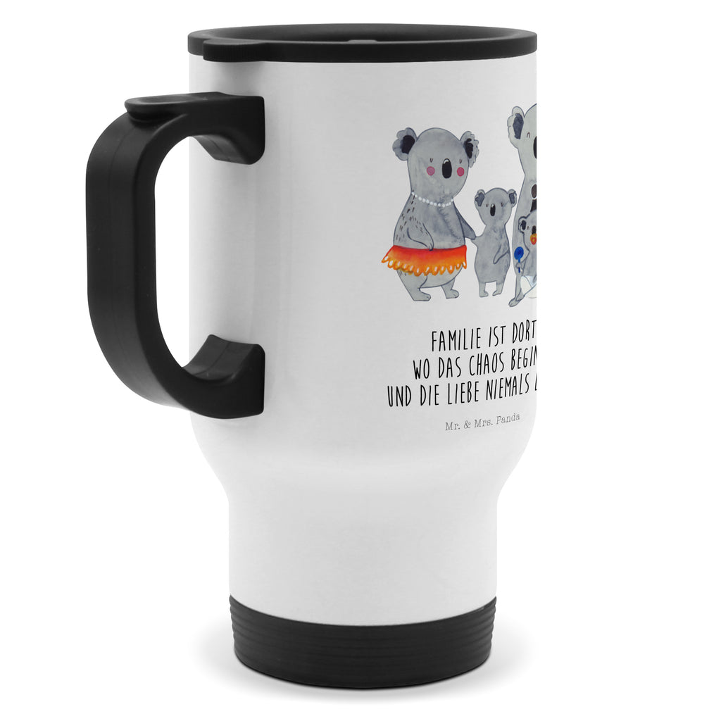 Thermobecher Koala Familie Thermobecher, To Go Becher, Thermotasse, Kaffeebecher, Isolierbecher, Thermobecher To Go, Warmhaltetasse, Edelstahlbecher, Reisebecher, Tasse mit Deckel, Thermobecher für 400 ml, Kaffeetasse zum Mitnehmen, Tasse zum Mitnehmen, Spülmaschinenfest, Familie, Vatertag, Muttertag, Bruder, Schwester, Mama, Papa, Oma, Opa, Koala, Koalas, Family, Kinder, Geschwister, Familienleben