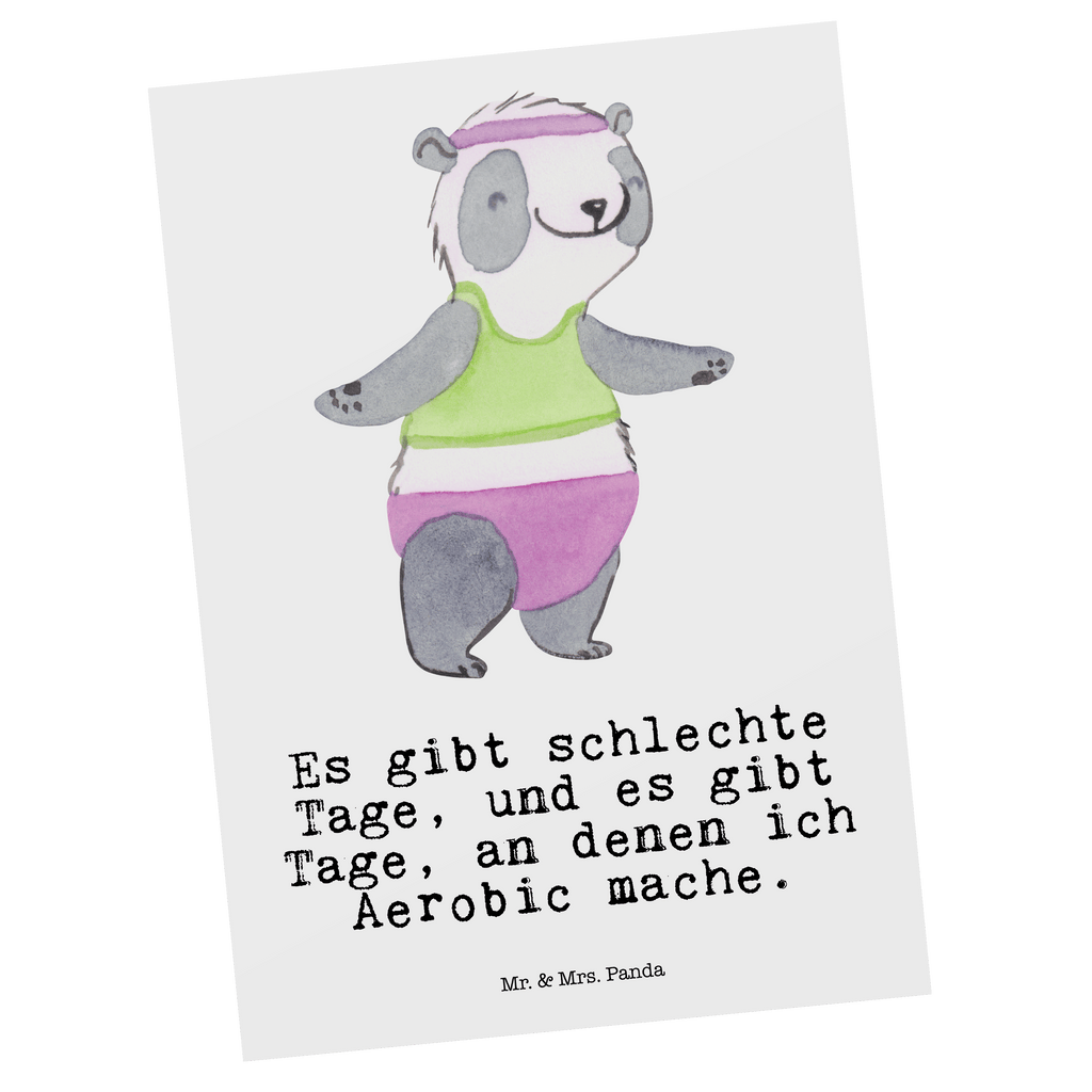 Postkarte Panda Aerobic Tage Postkarte, Karte, Geschenkkarte, Grußkarte, Einladung, Ansichtskarte, Geburtstagskarte, Einladungskarte, Dankeskarte, Ansichtskarten, Einladung Geburtstag, Einladungskarten Geburtstag, Geschenk, Sport, Sportart, Hobby, Schenken, Danke, Dankeschön, Auszeichnung, Gewinn, Sportler, Aerobic, Aerobic Fitness, Fitnessstudio