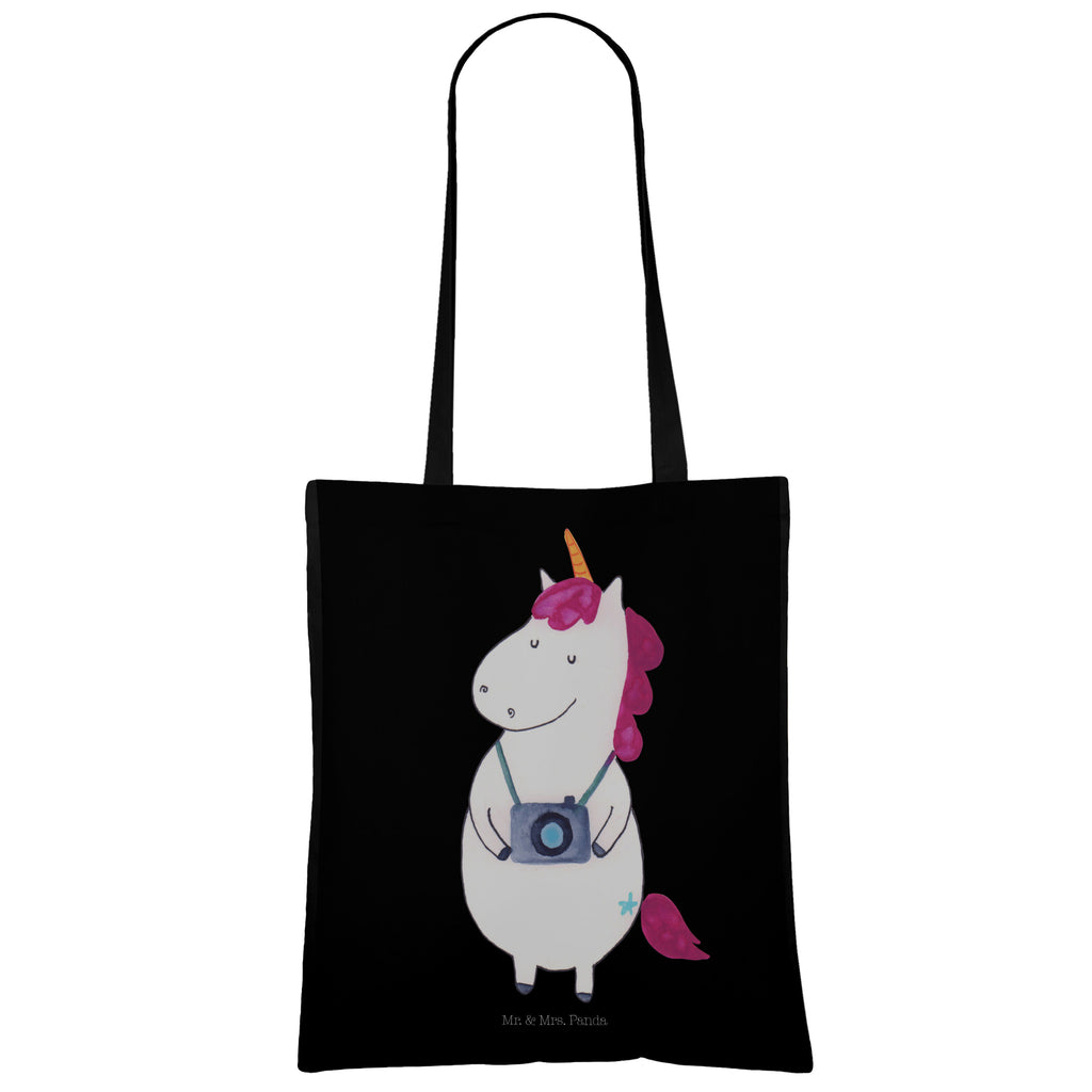 Tragetasche Einhorn Fotograf Beuteltasche, Beutel, Einkaufstasche, Jutebeutel, Stoffbeutel, Tasche, Shopper, Umhängetasche, Strandtasche, Schultertasche, Stofftasche, Tragetasche, Badetasche, Jutetasche, Einkaufstüte, Laptoptasche, Einhorn, Einhörner, Einhorn Deko, Pegasus, Unicorn, Fotograf, Fotografie, Kamera, Reisen, Weltreise, Weltenbummler, Urlaub, Tourist, Kurztrip, Reise, Städtereise