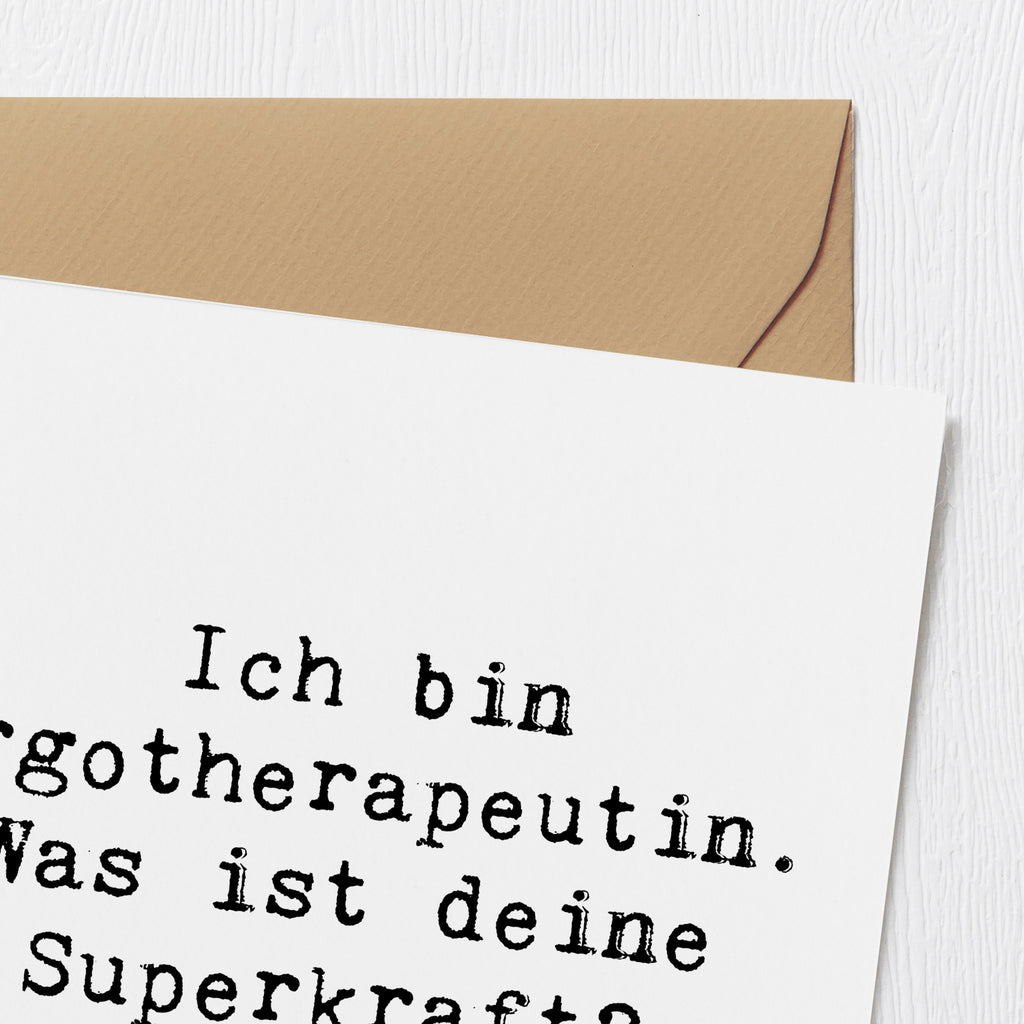 Deluxe Karte Spruch Super Ergotherapeutin Karte, Grußkarte, Klappkarte, Einladungskarte, Glückwunschkarte, Hochzeitskarte, Geburtstagskarte, Hochwertige Grußkarte, Hochwertige Klappkarte, Beruf, Ausbildung, Jubiläum, Abschied, Rente, Kollege, Kollegin, Geschenk, Schenken, Arbeitskollege, Mitarbeiter, Firma, Danke, Dankeschön