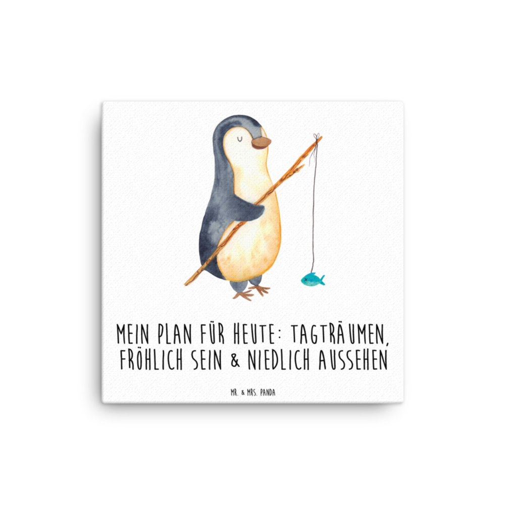 Leinwand Bild Pinguin Angler Leinwand, Bild, Kunstdruck, Wanddeko, Dekoration, Pinguin, Pinguine, Angeln, Angler, Tagträume, Hobby, Plan, Planer, Tagesplan, Neustart, Motivation, Geschenk, Freundinnen, Geschenkidee, Urlaub, Wochenende