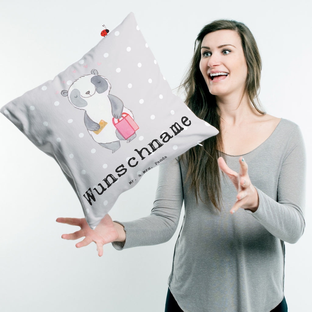 Personalisiertes Kissen Panda Bester Shoppingpartner der Welt Kissen, personalisiert, Name, Wunschname, bedrucken, Kopfkissen, für, Dankeschön, Geschenk, Schenken, Geburtstag, Geburtstagsgeschenk, Geschenkidee, Danke, Bedanken, Mitbringsel, Freude machen, Geschenktipp, Shoppingpartner, Shoppen, Begleitung, Partner, Freundin, Freund, bff, Shopping, Einkaufen, Shopping-Queen, Queen, Bester