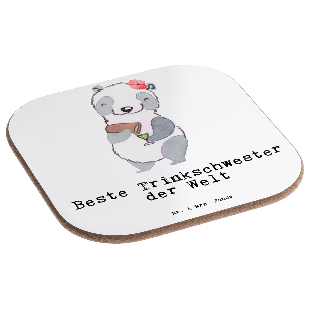 Quadratische Untersetzer Panda Beste Trinkschwester der Welt Untersetzer, Bierdeckel, Glasuntersetzer, Untersetzer Gläser, Getränkeuntersetzer, Untersetzer aus Holz, Untersetzer für Gläser, Korkuntersetzer, Untersetzer Holz, Holzuntersetzer, Tassen Untersetzer, Untersetzer Design, für, Dankeschön, Geschenk, Schenken, Geburtstag, Geburtstagsgeschenk, Geschenkidee, Danke, Bedanken, Mitbringsel, Freude machen, Geschenktipp, Trinkschwester, Saufschwester, Schwester, Sister, Freundin, Party, Bae, Trinken, Alkohol, Wochenende, Kleinigkeit, Sister from another Mister